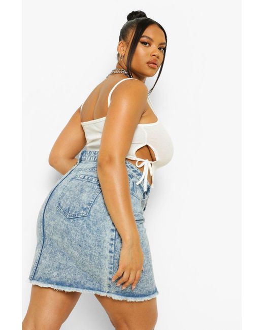 button front skirt mini