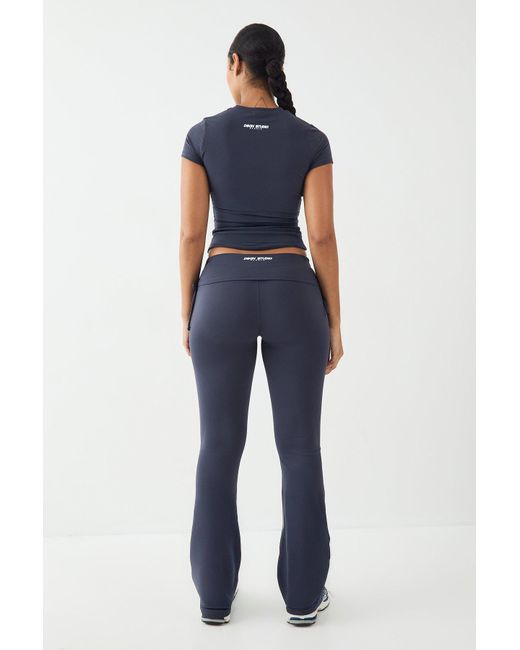 DSGN Studio Blue Ruched Flared Leggings