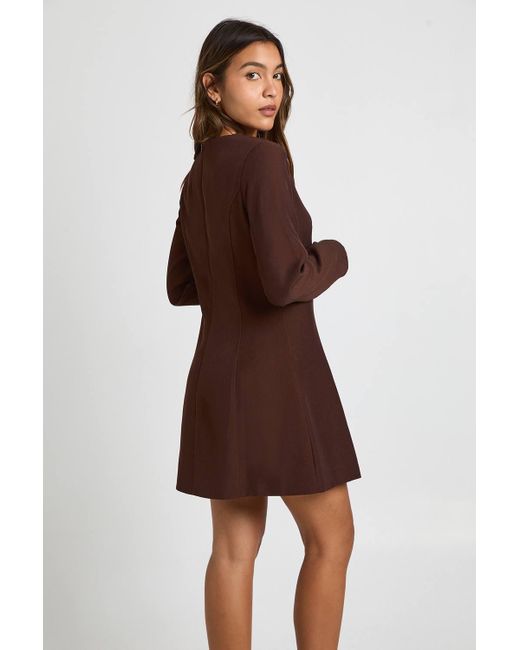 boohoo long sleeve dresses Chocolate Long Sleeve Cut Out Maxi Dress