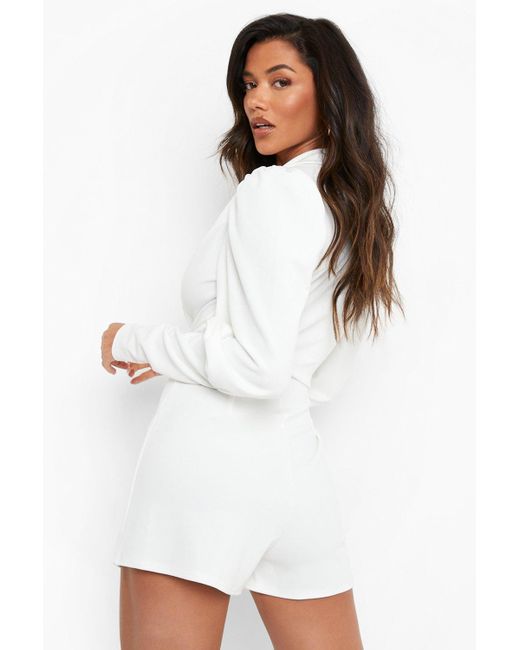 white skort playsuit