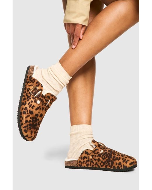 Boohoo White Slip On Cosy Mules