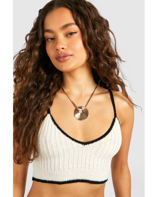 Boohoo White Hammered Snake Chain Pendanrt Necklace