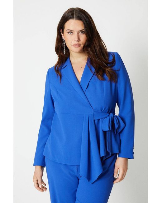 Coast Blue Plus Size Waterfall Drape Wrap Blazer