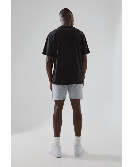 BoohooMAN Black Man Active Los Angeles Lift Club T-shirt Set for men