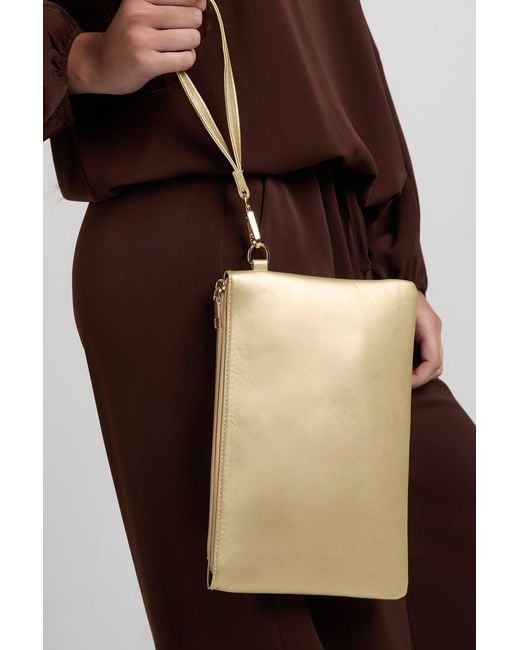 Boohoo Red Basic Zip Top Clutch Bag