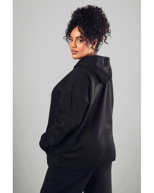 DSGN Studio Black Plus Embroidered Oversized Hoodie