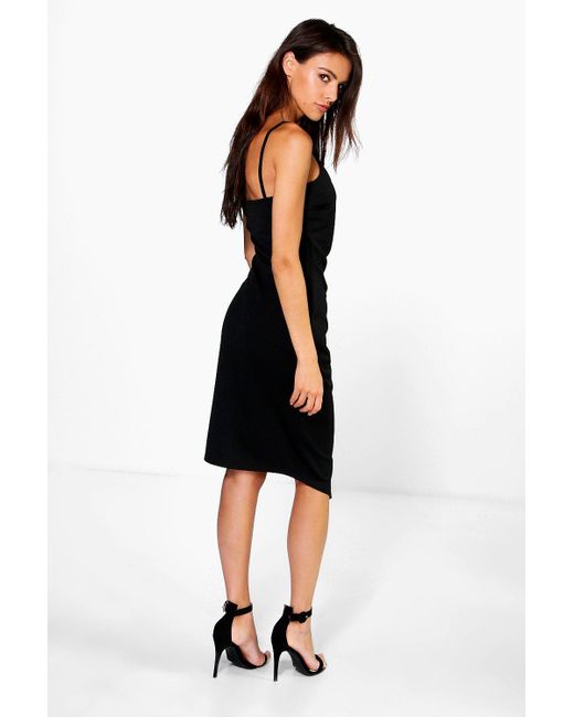 wrap bodycon midi dress