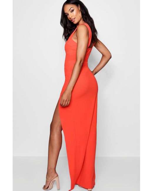 double side split maxi dress