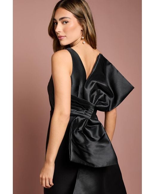 Coast Black Bow Back Column Maxi Dress