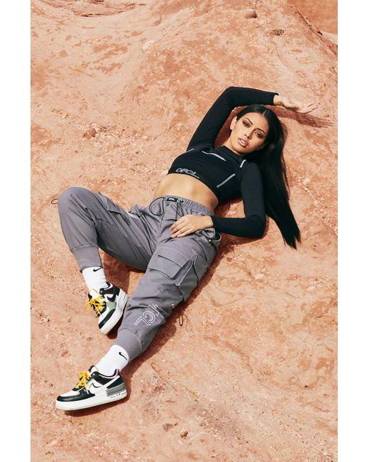 Boohoo Ofcl Twill Cargo Joggers With 