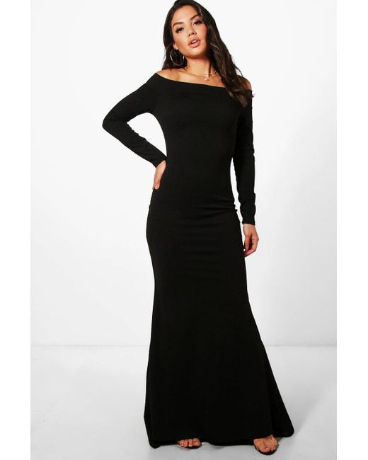 Boohoo Synthetic Fliss Off Shoulder 