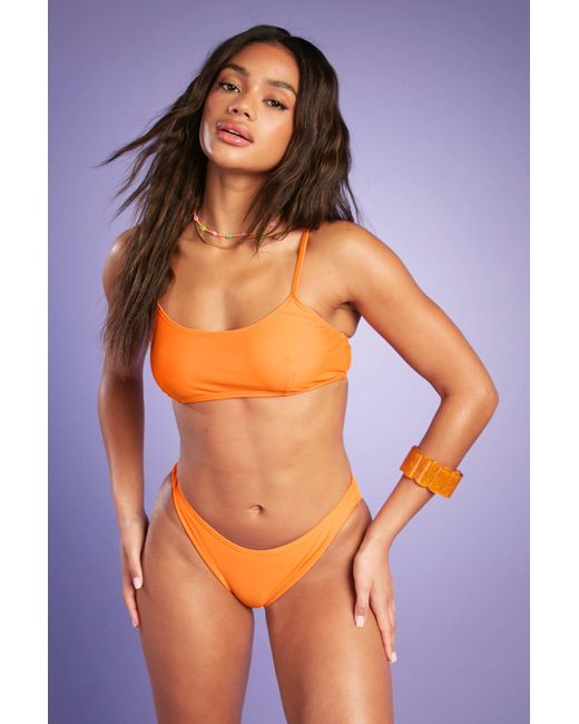 Boohoo Orange Mix & Match Hipster Bikini Brief