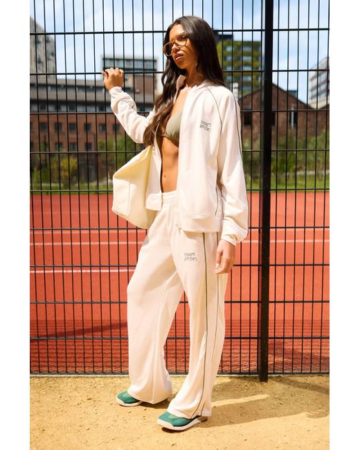 DSGN Studio White Tricot Piping Track Pants