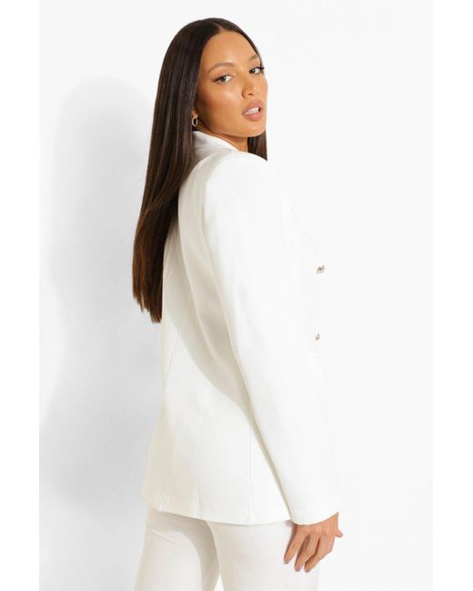 boohoo white blazer
