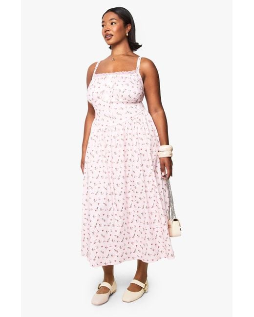 strapless open back dress Pinkblush Pink Textured Dot Smocked Square Neck Chiffon Maternity Dress Large