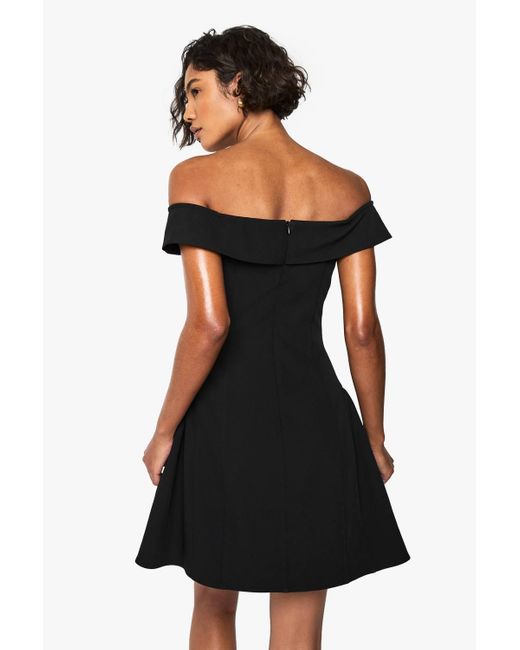 Bardot Maxi Dress Designer Bardot Dress Boohoo Women's Black Tall Bardot Foldover Skater Dress Bardot Maxi Dress Designer Bardot Dress Boohoo Women's Black Tall Bardot Foldover Skater Dress