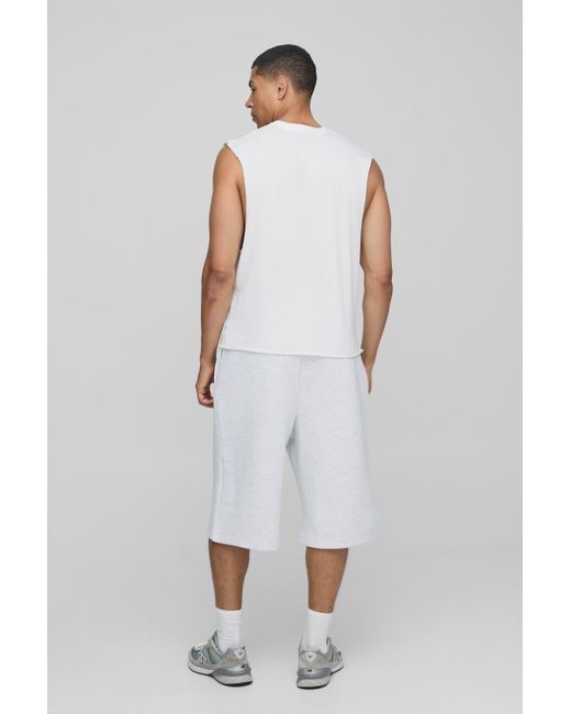 BoohooMAN Blue Oversized Boxy Southern Bronx Graphic Tank for men