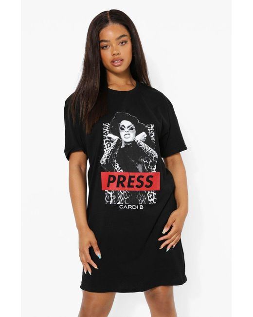 cardi b shirt dress