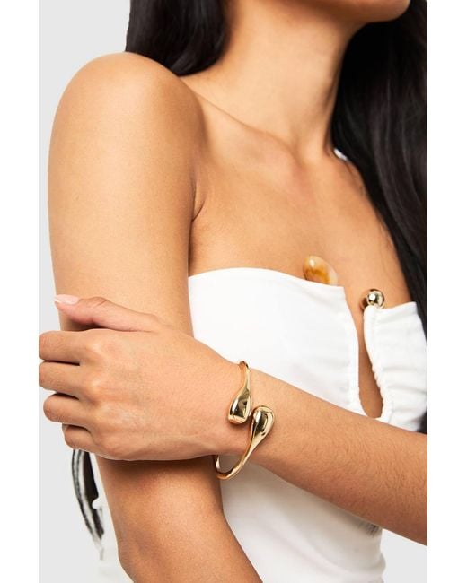Boohoo Black Tear Drop Bangle