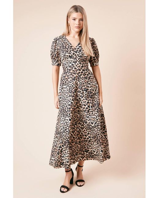 midi dresses dorothy perkins Women's Yellow Ditsy Floral Shirred Midi Dress