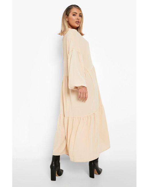 Boohoo Oversized Tiered Maxi Shirt 