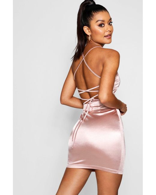 boohoo silk dress