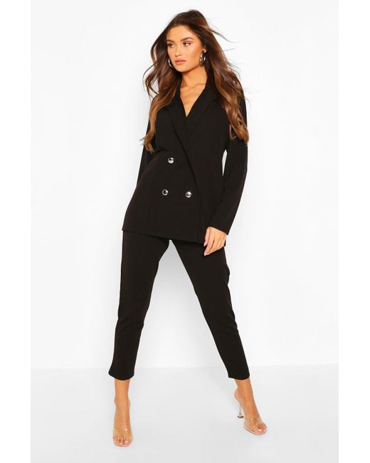 female double breasted suit