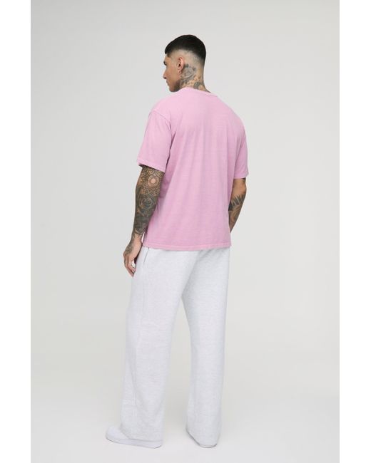 Boohoo Pink Tall Oversized Nirvana License Washed Print T-Shirt