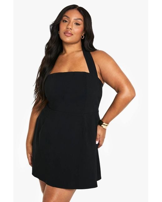boohoo black mini dress Keena Scarf Mini Dress