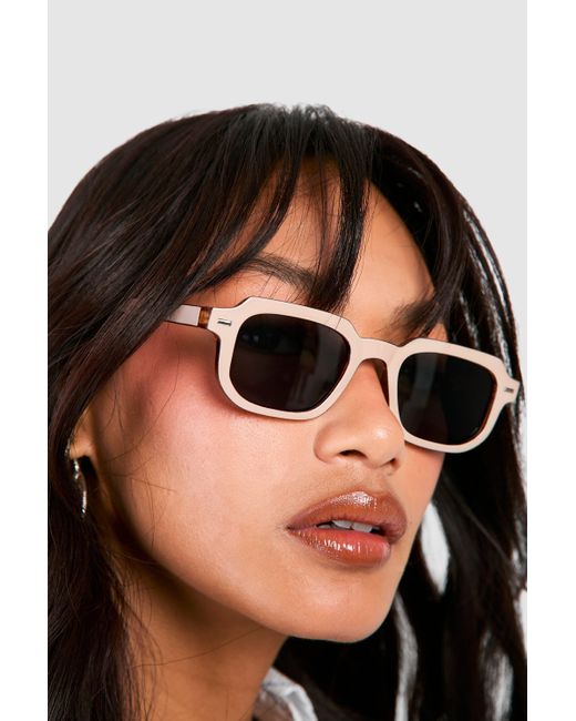 Chocolate Frame Sunglasses Boohoo de color Black
