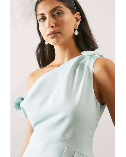 Wallis Green Woven Tie Shoulder Pencil Dress