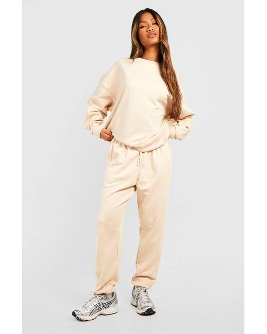 Boohoo Natural Basic Oversized Cuffed Joggers