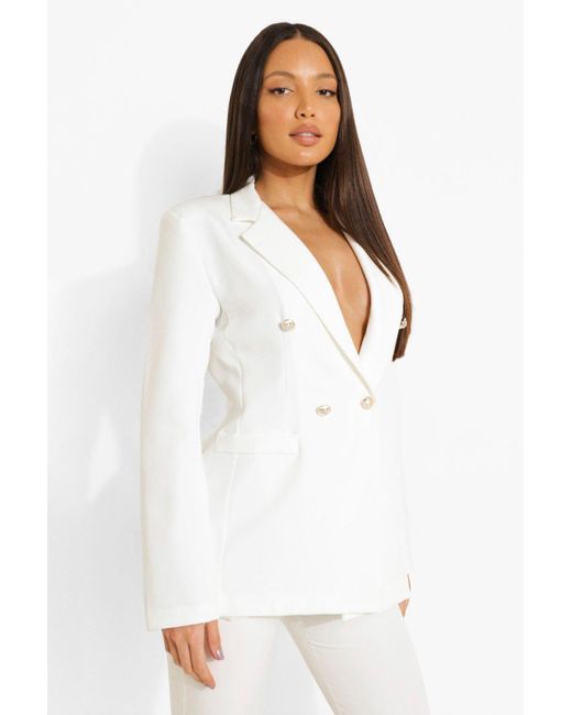 boohoo white blazer