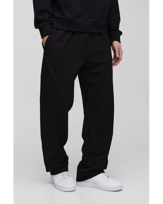 BoohooMAN Lockere Basic Jogginghose in Black für Herren