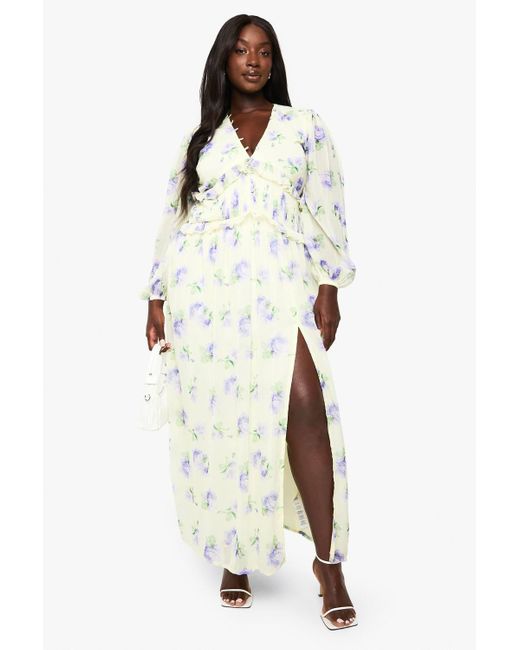 boohoo maxi dress with sleeves boohoo Women's Long Sleeve Wrap Maxi Dress