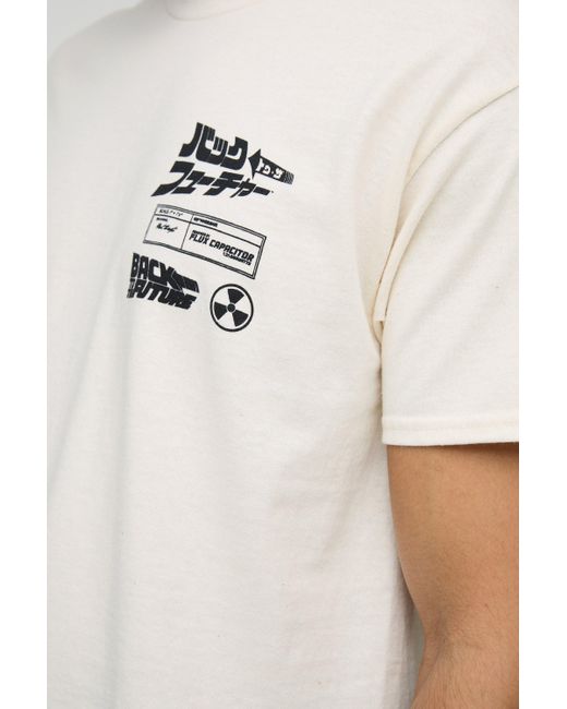 BoohooMAN Oversize T-Shirt mit lizenziertem Back To The Future Print in Gray für Herren