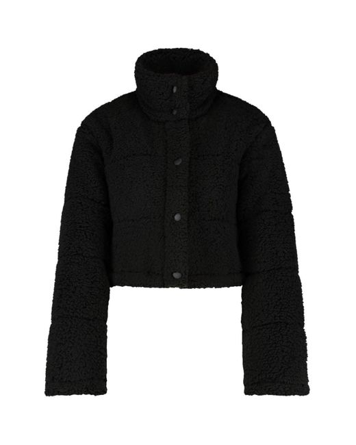 crop fleece oversized puffer jacket