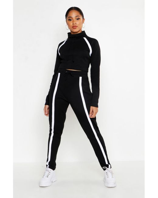 boohoo black tracksuit