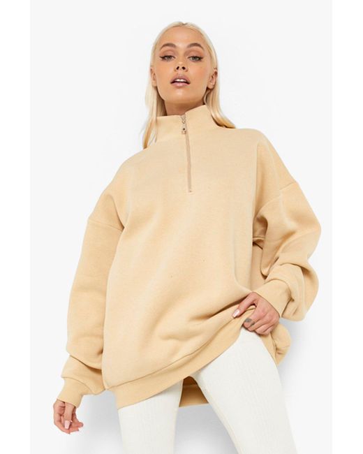oversized half zip sweatshirt