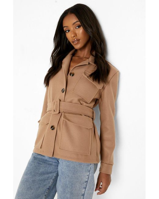 boohoo camel jacket