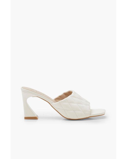 white low heel mules