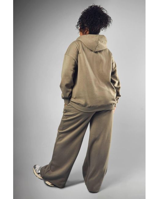 DSGN Studio Natural Plus Embroidered Wide Leg Jogger