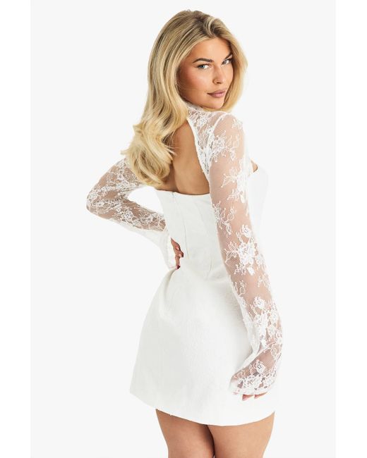 r&m richards lace jacket dress R & M Richards Plus Size Metallic Lace Jacket and Dress - Rose main image 1