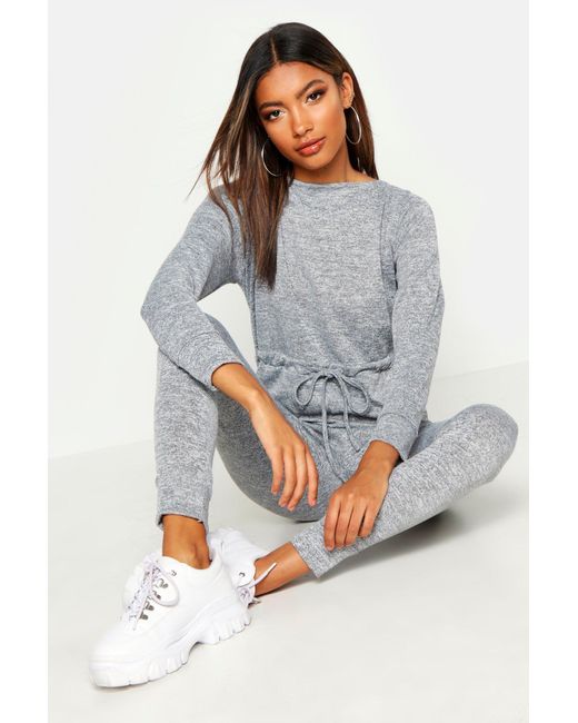 Boohoo Tie Waist Long Sleeve Lounge 