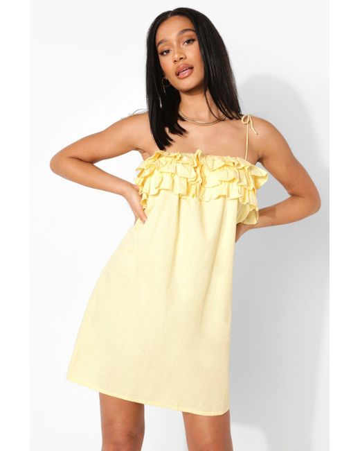 shift ruffle dress