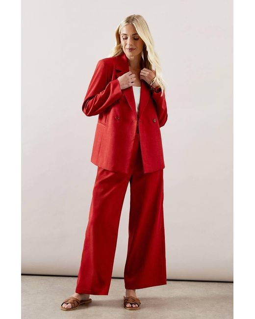 Wallis Petite Double Breasted Collared Blazer