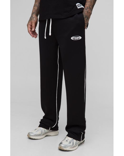 Boohoo Black Tall Tricot Print Oversized Joggers