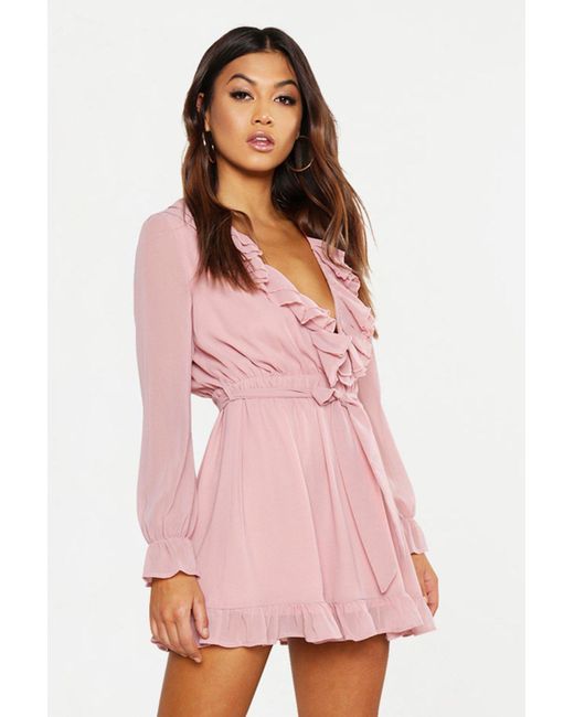 boohoo plunge dress