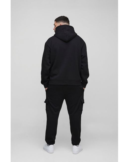 BoohooMAN Plus 330Gmode Basic Oversize Hoodie in Blue für Herren