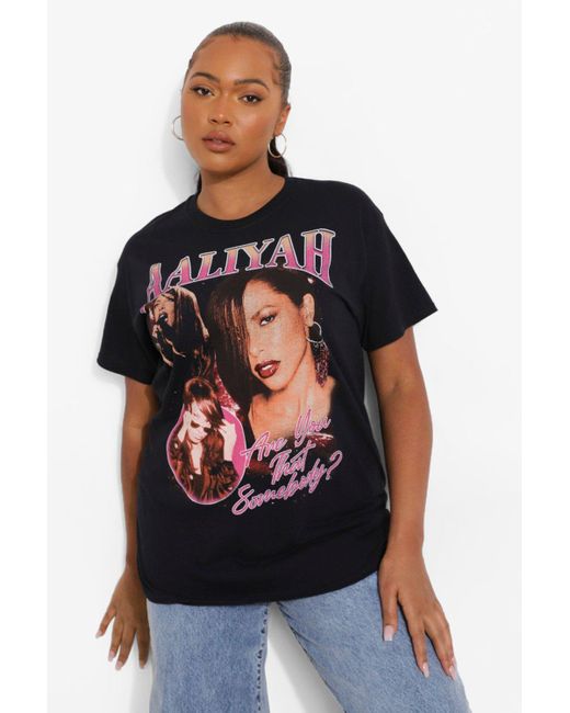 Boohoo Plus Aaliyah Licence T-shirt | Lyst Canada